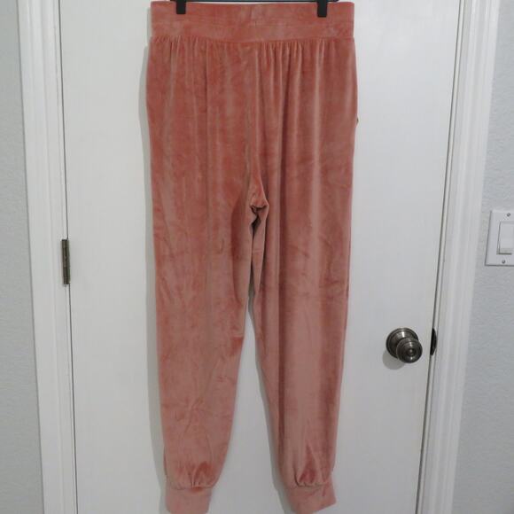 Victoria's Secret On Point Womens Sz L Pink Orange Velour Sweater Jogger Set - Picture 8 of 11